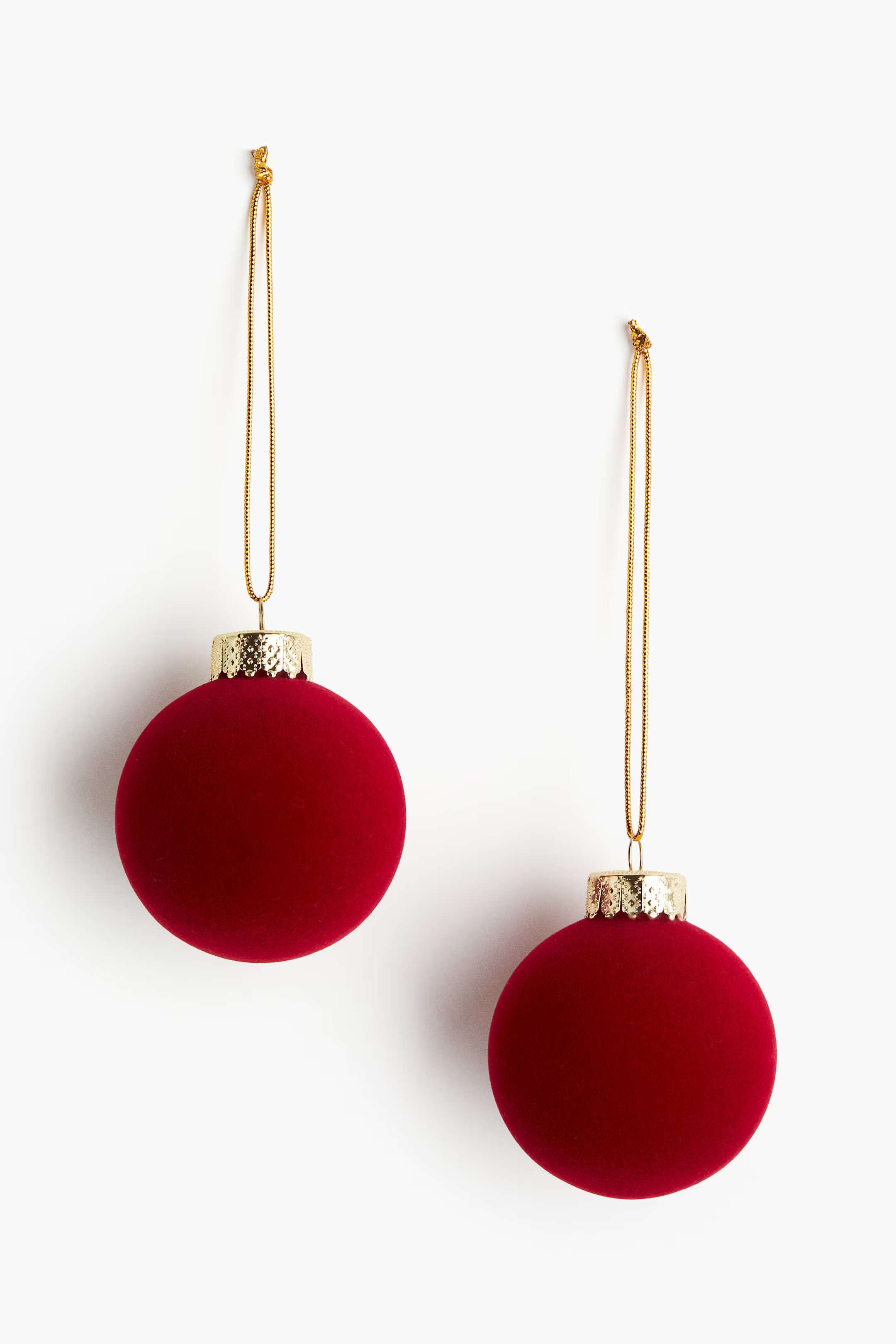 2-pack flocked baubles | H&M (UK, MY, IN, SG, PH, TW, HK)