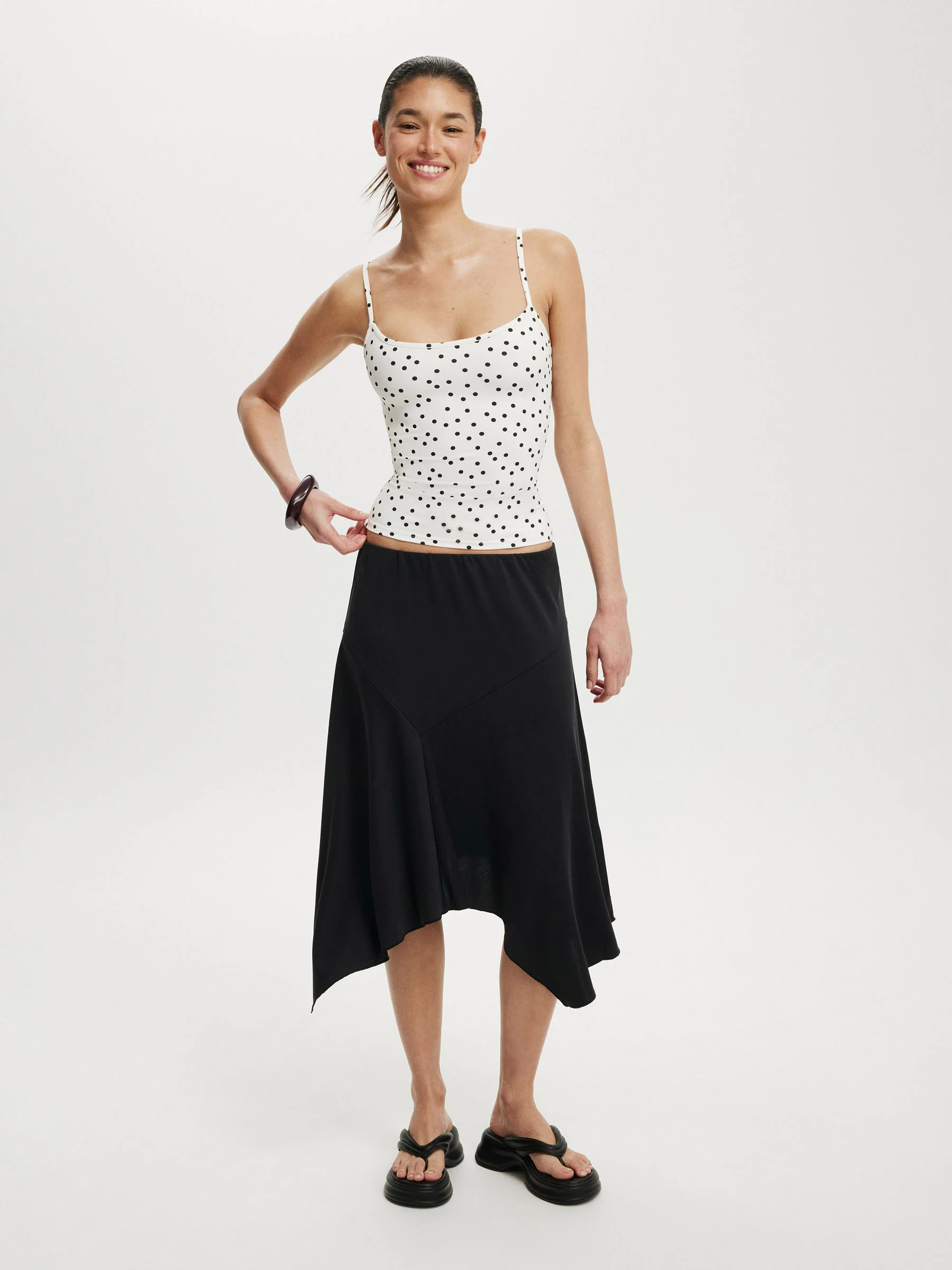 Cotton On Cotton On Black Sandy Midi Skirt | Next US