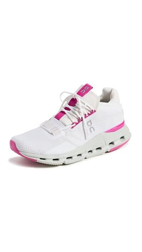 On Women's Cloudnova Sneakers, Undyed-White | Carnation, 5.5 Medium US | Amazon (US)