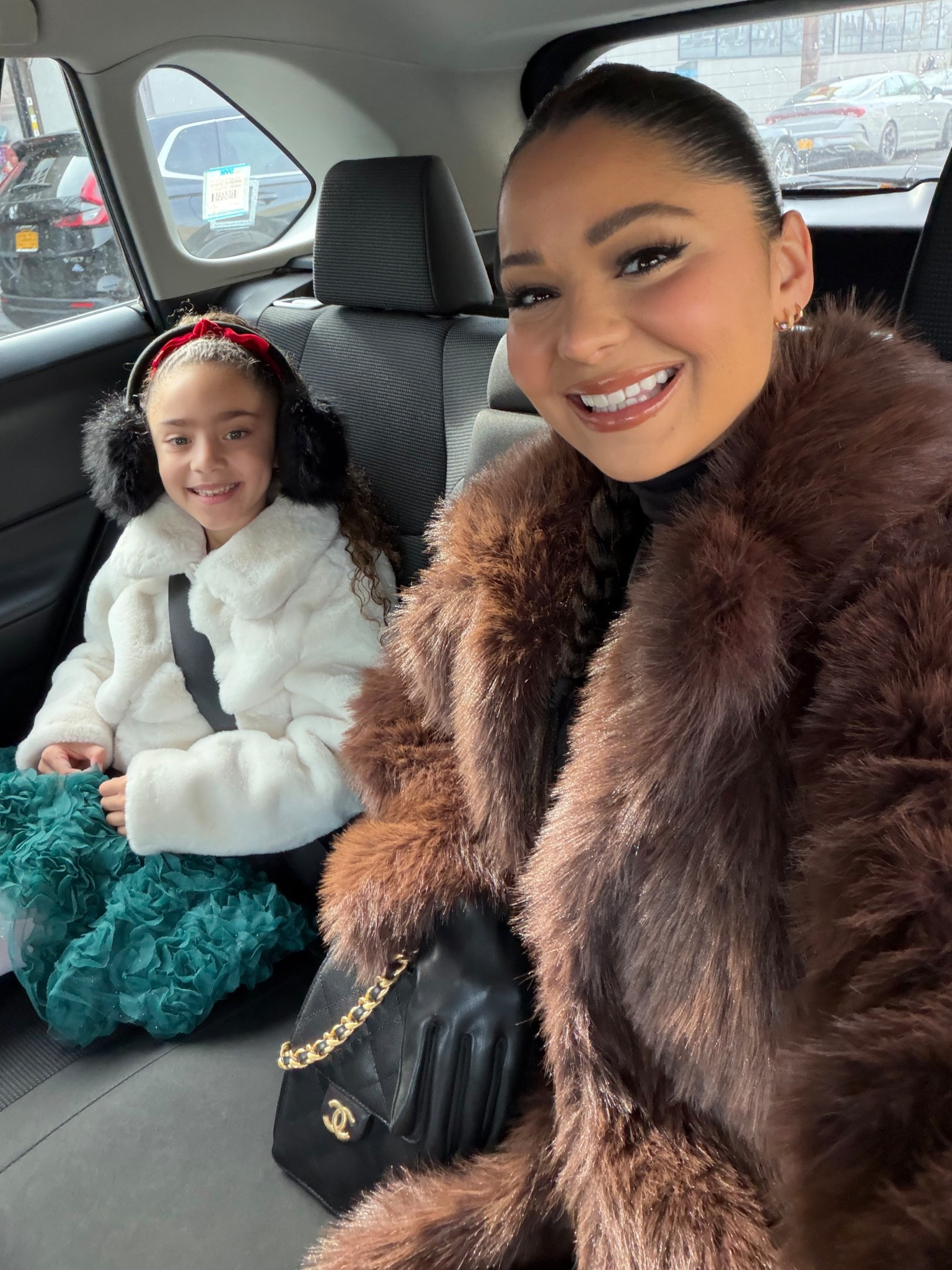 Mommy daughter day in NYC sharing our outfits below 