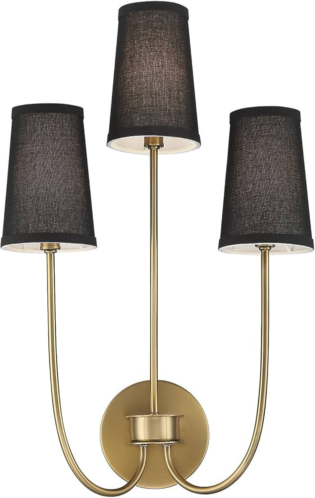 Natural Brass 3-Light Wall Sconce | Amazon (US)