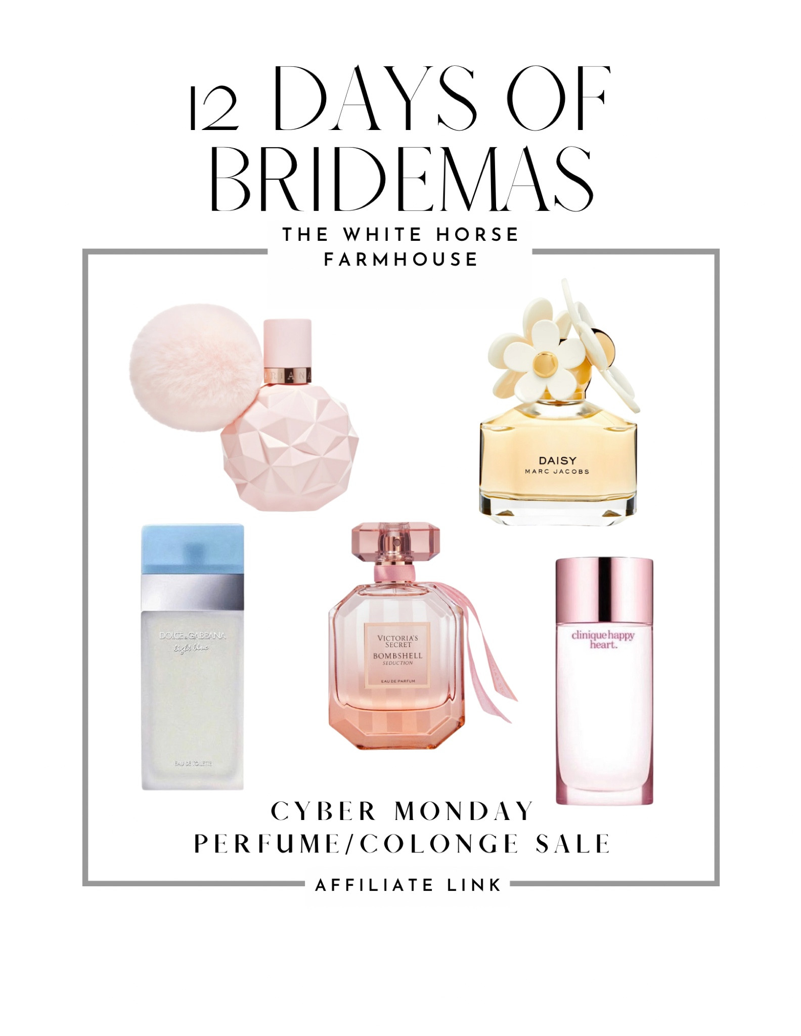 Day 2 of The 12 Days of Bridemas! Cyber Monday is offering major deals on perfumes and colognes! 

Get your favorite wedding day scent at 40% off for most scents! Brides & Grooms this is the perfect time! 

Also the perfect gift for him, her, teenagers, you name it! 

#giftguide #wedding #bride #perfume #giftsforher #giftsforhim 

#LTKWedding #LTKCyberWeek #LTKFindsUnder50
