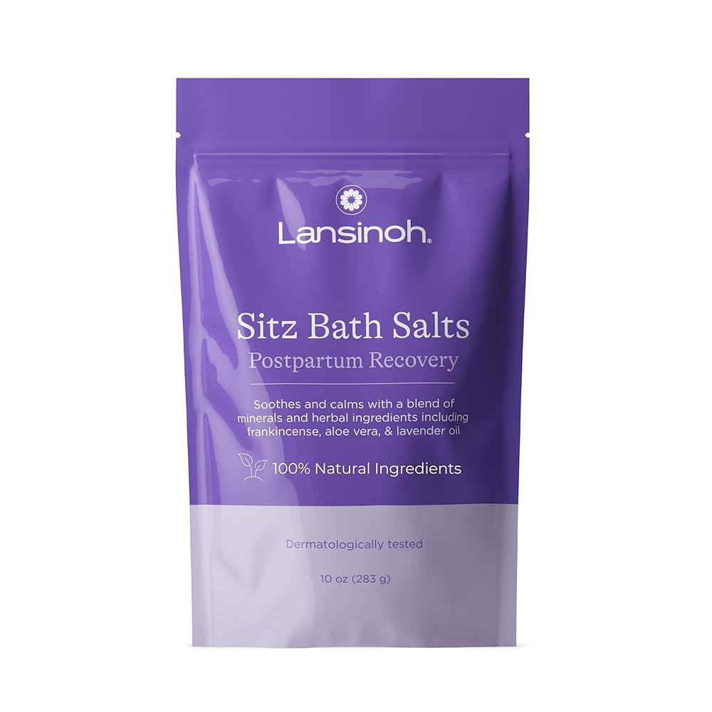 Lansinoh Sitz Bath Salts, Postpartum Essentials, and Hemorrhoid Treatment, Epsom Salt Bath Soak W... | Amazon (US)