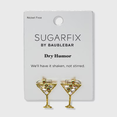 SUGARFIX by BaubleBar Crystal Martini Drop Earrings - Gold | Target