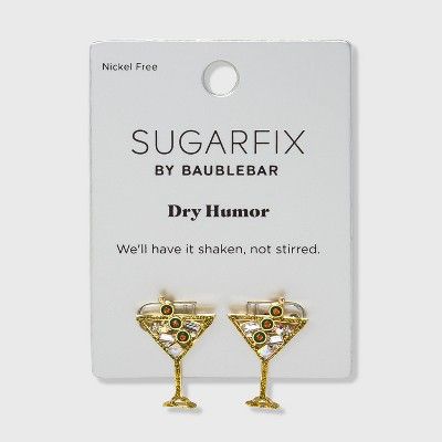 SUGARFIX by BaubleBar Crystal Martini Drop Earrings - Gold | Target