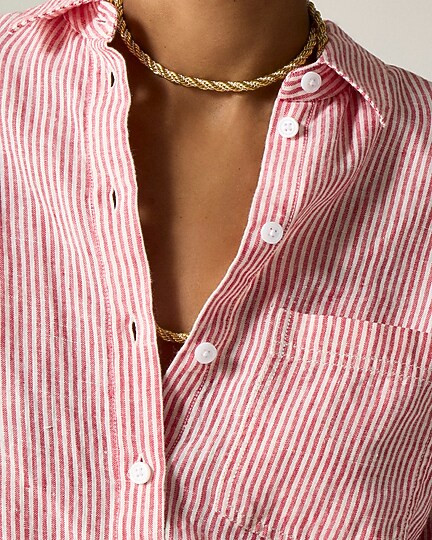 Garçon classic shirt in striped linen | J. Crew US