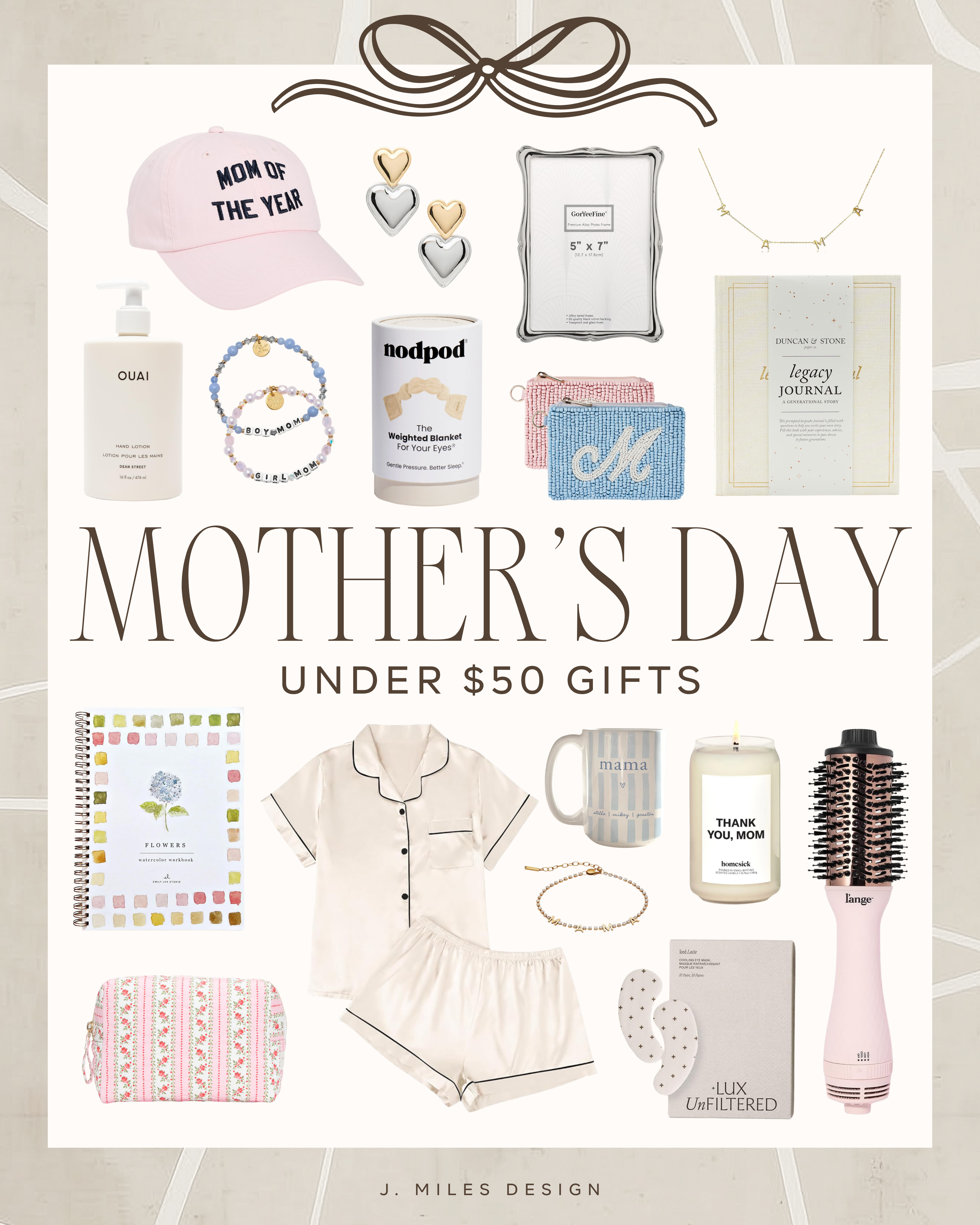 Mother’s Day gifts under $50 🤍
These are all such good finds—thoughtful, cute, and actually useful without spending a ton ✨
Everything is linked if you need ideas! 

 #LTKMothersDay #LTKmomlife