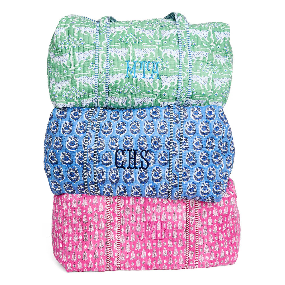 Block Print Duffel | Sprinkled With Pink