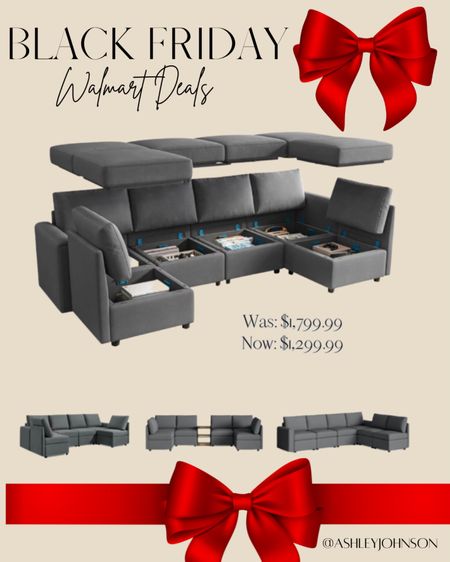 You can save $500 off this sectional right now for Black Friday. 👏🏽 There are endless configurations with this sectional along with AMAZING storage under each seat!!!
Gray Sectional // 6 seat sectional // Black Friday furniture deals // couch deals // Black Friday furniture sale // cyber Monday furniture sale 
#blackfridaydeals #sectionalsale #cybermondaydeals #walmartblackfridaydeals #walmrtcybermondaydeals 

#LTKCyberWeek #LTKsalealert #LTKhome