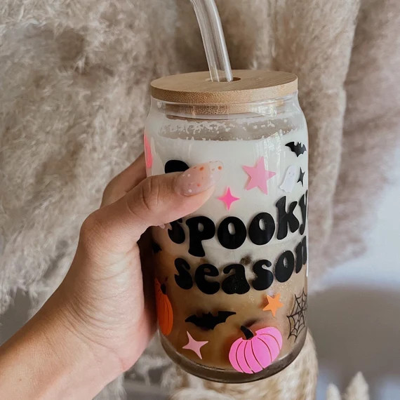 Cute Spooky Season Glass Cup | Etsy | Etsy (US)