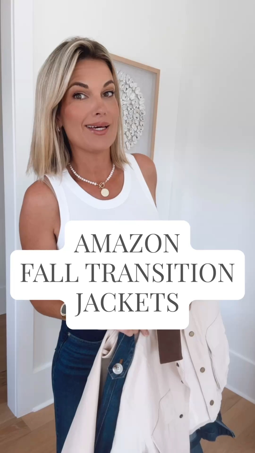 Fall transition jackets from Amazon!!! I am in size small in all 3. Cropped styles look good if you wear high waisted pants like I most often do.  Wearing small tall in the jeans. Use my new customer discount code RACHELXSPANX for 15% off and free shipping.

#LTKOver40 #LTKTall #LTKSaleAlert