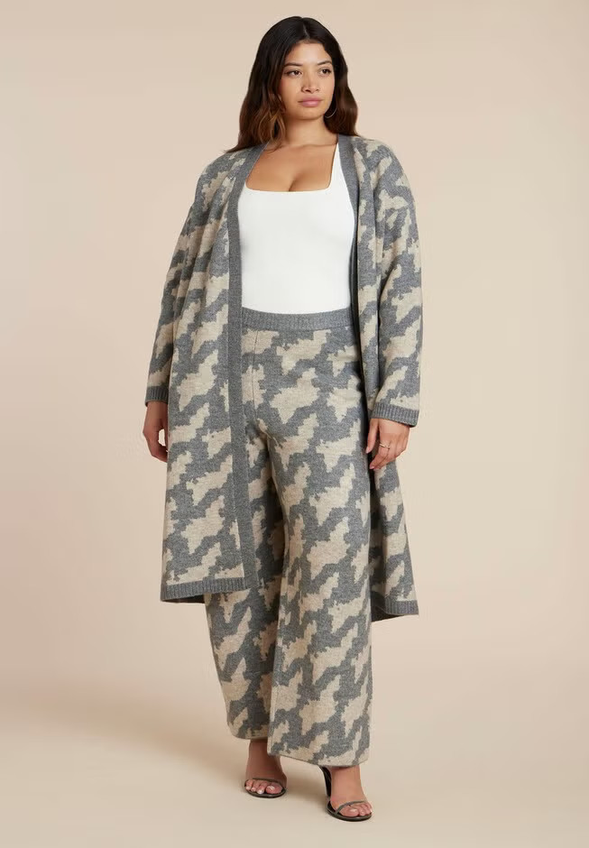 Intarsia Sweater Duster | Eloquii