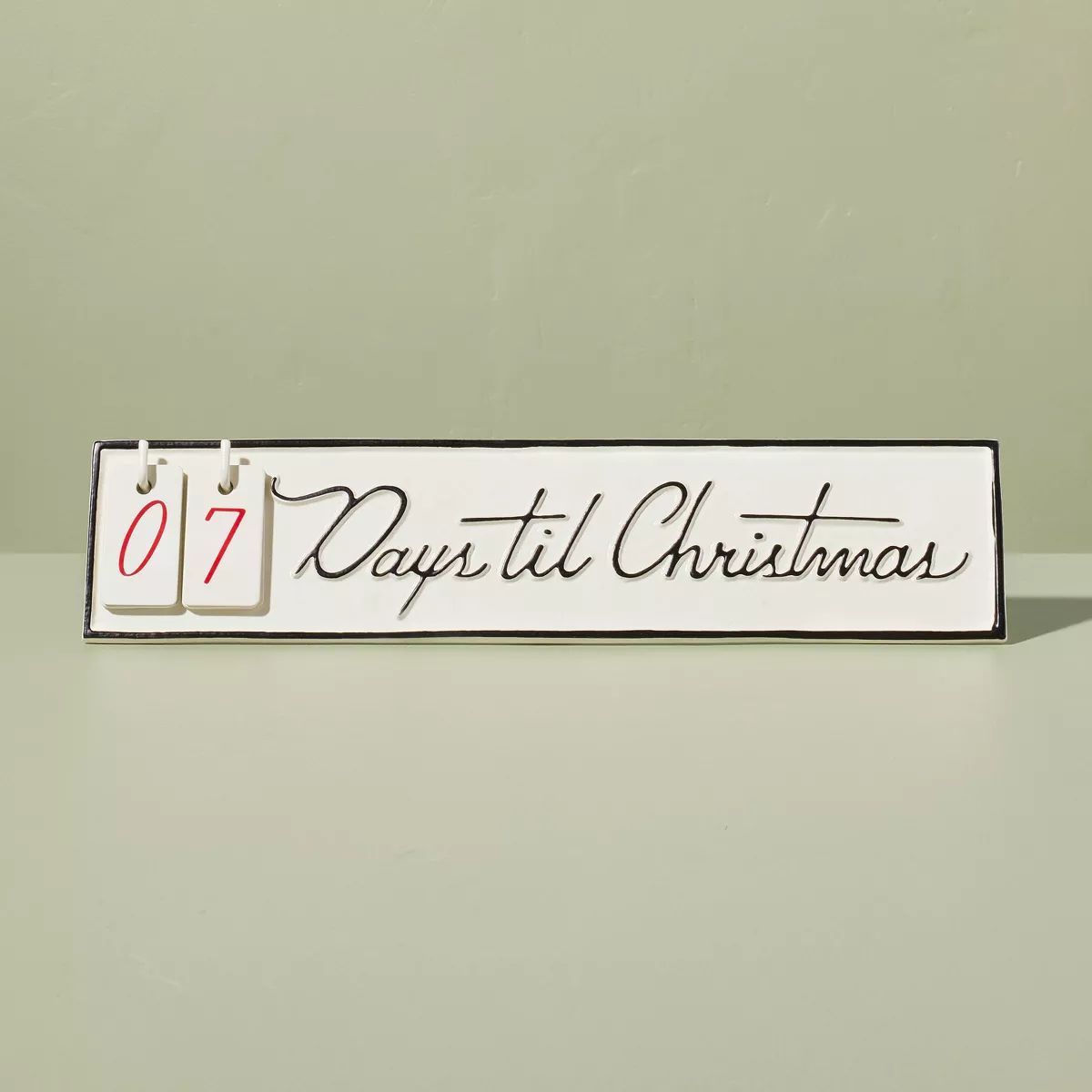 Days 'Til Christmas Countdown Metal Advent Calendar Cream/Black - Hearth & Hand™ with Magnolia | Target