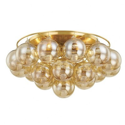 Mitzi Mimi 6 - Light Flush Mount in  Aged Brass Champagne Shade | Target