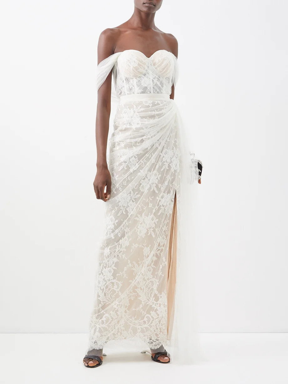 Sarabande lace-tulle corset gown | Matches (US)