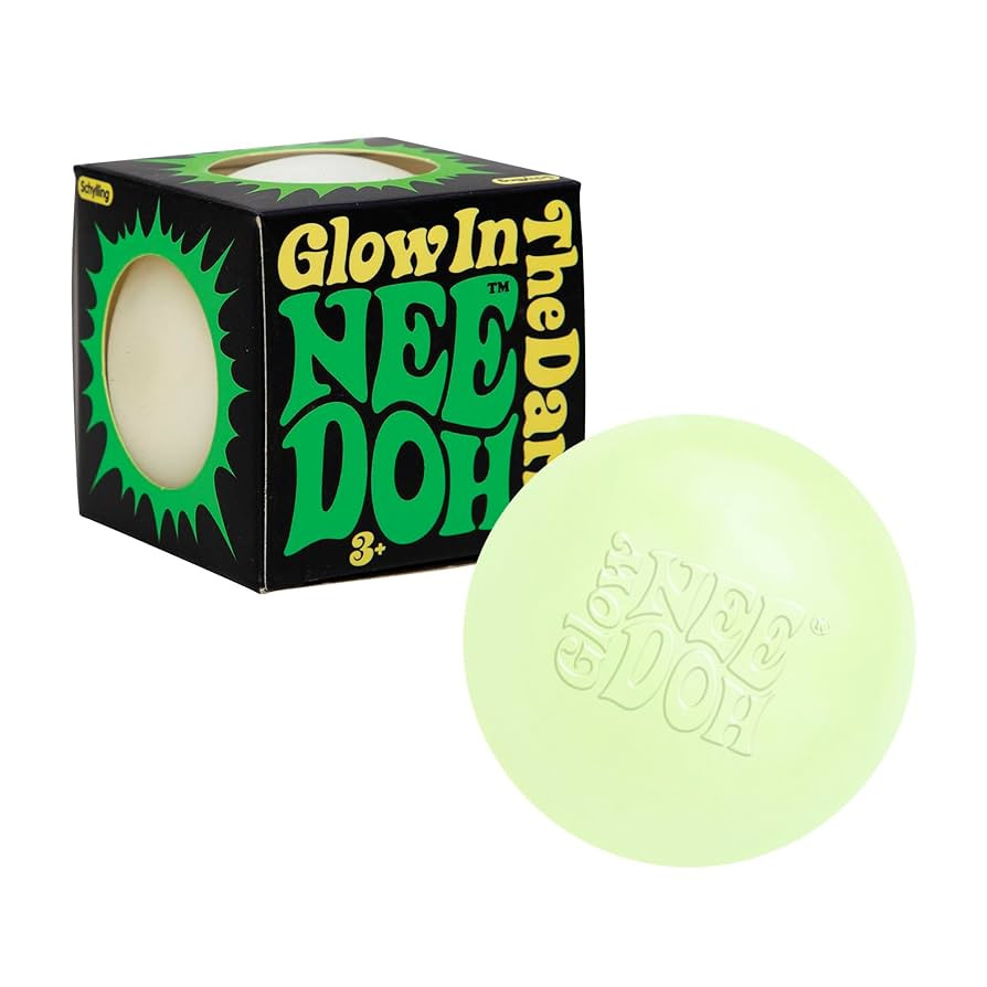 Schylling NeeDoh Glow in The Dark - Sensory Squeeze Toy - Gratifying Glowing Glob - 2.5" Wide - G... | Amazon (US)