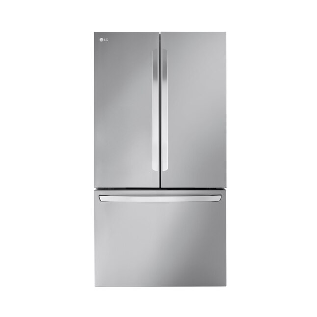 LG Counter-depth MAX 26.5-cu ft Smart French Door Refrigerator with Ice Maker and Water dispenser... | Lowe's