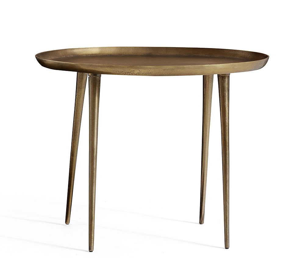 Euclid Round Metal End Table | Pottery Barn (US)