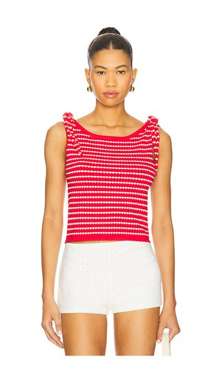 Regatta Stripe Knit Top in Red | Revolve Clothing (Global)
