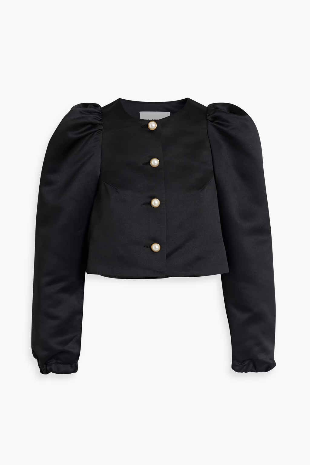Cropped satin jacket | The Outnet (US and CA)