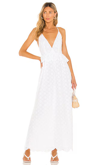 Brier Embroidered Dress in White | Revolve Clothing (Global)