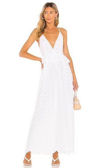 Brier Embroidered Dress in White | Revolve Clothing (Global)