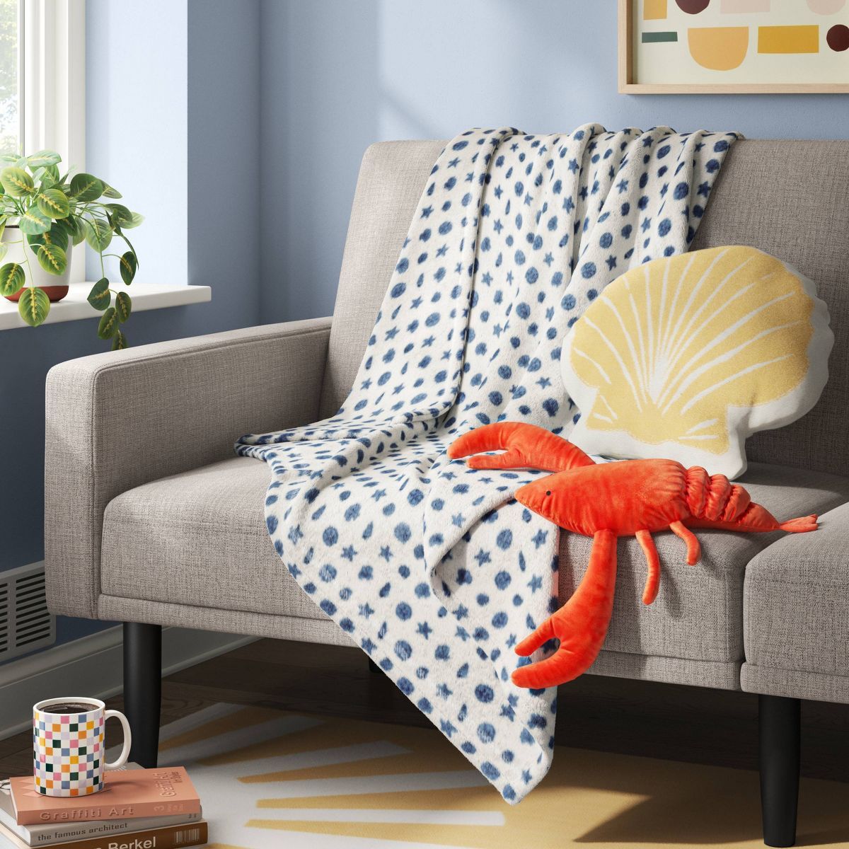 Seashell Shaped Throw Pillow Yellow - Room Essentials™ | Target
