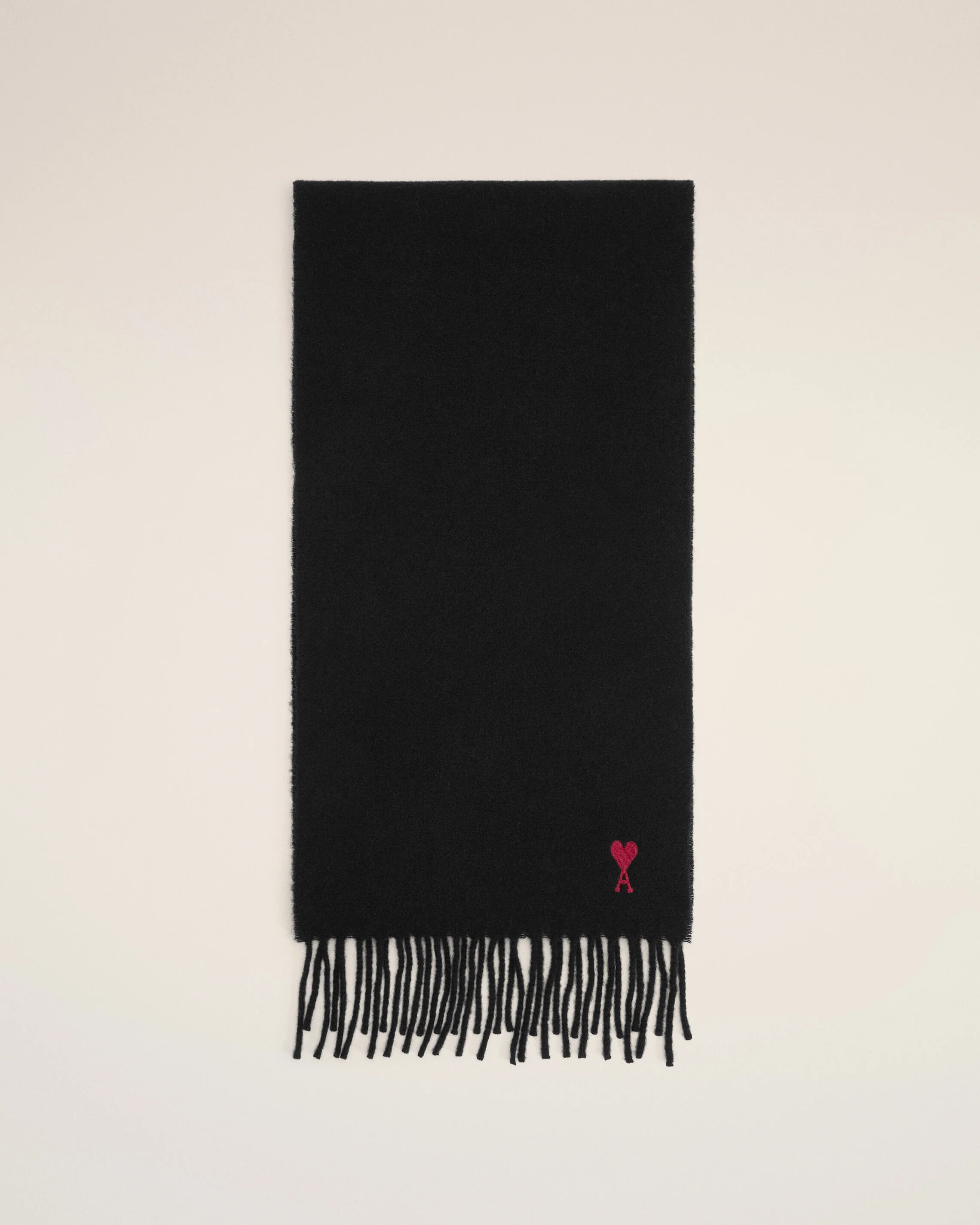 BLACK Red Ami de Coeur Scarf | AMI PARIS | AMI Paris FR