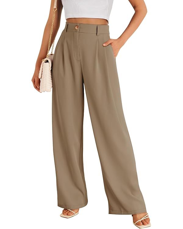 LILLUSORY Wide Leg Dress Pants Women's High Waisted Dressy Trousers | Amazon (US)