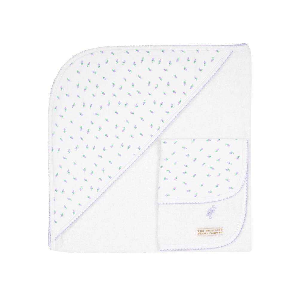 Rub-A-Dub Gift Set - Worth Avenue White with Valley Rd Rosebud | The Beaufort Bonnet Company