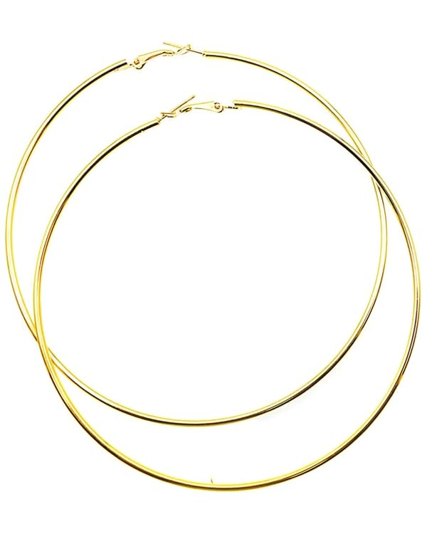 Hypoallergenic Extra Large Basketball Hoop Earrings for Women Men - Big Thin Hoop Earrings | Amazon (US)