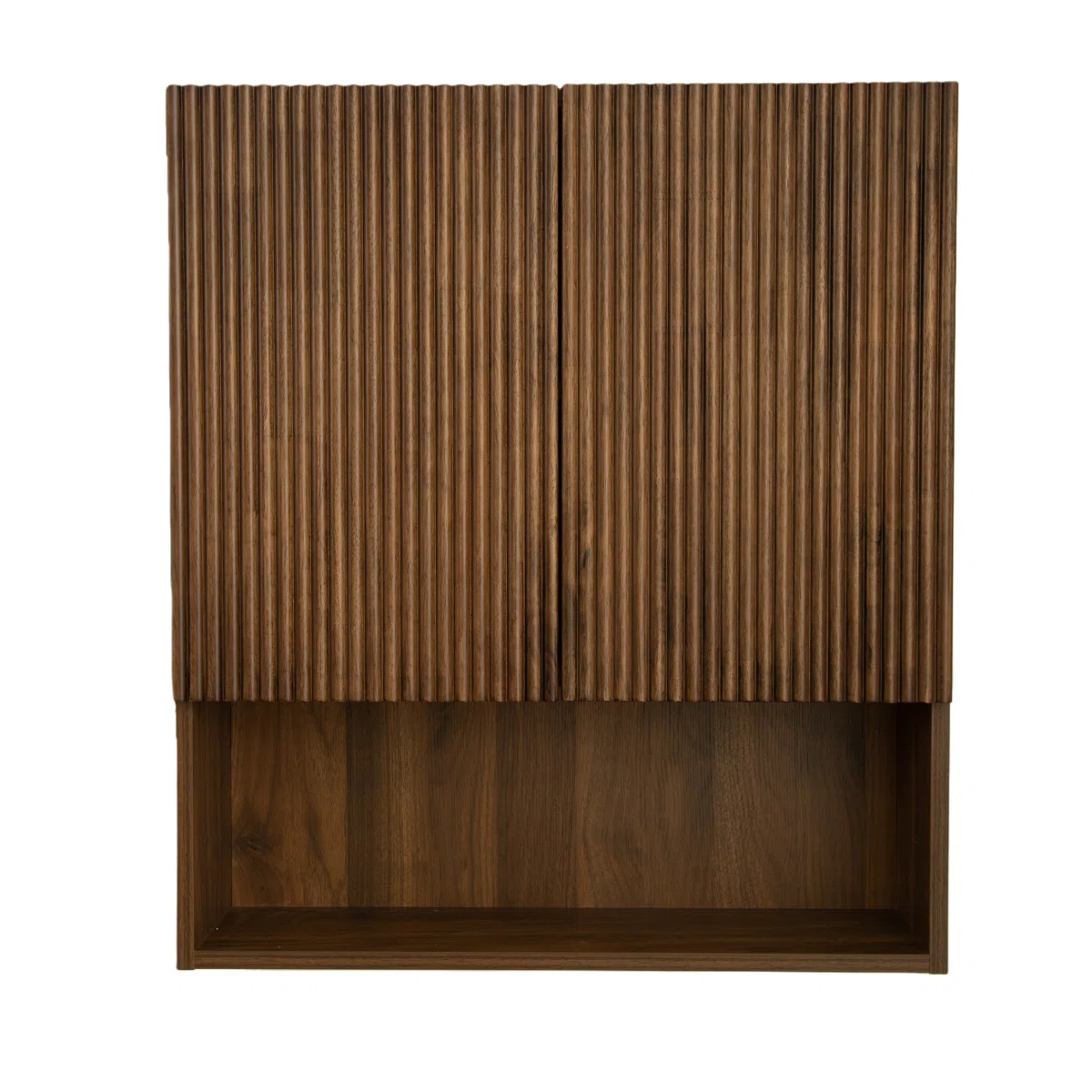 Tobi 26" Wall-mounted Striped Bathroom Cabinet, With Doors, Shelf And Open Storage Compartment Ov... | Wayfair North America