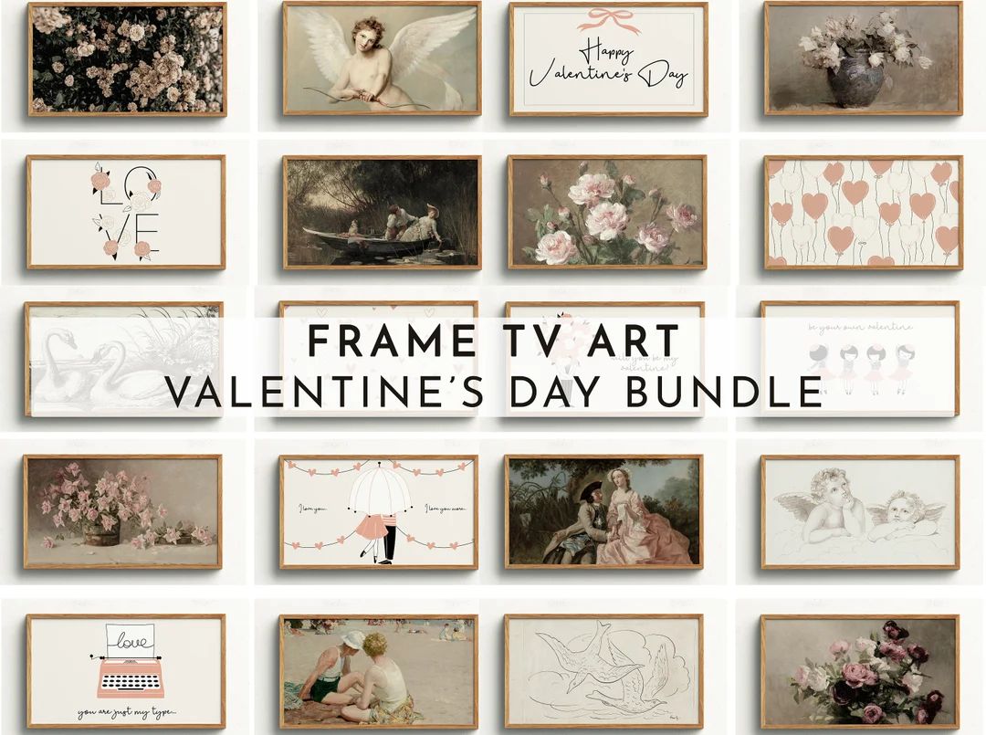 Samsung Frame TV Art Set Valentines Bundle - 20 files included! Valentines Frame TV Art Set | Sam... | Etsy (US)