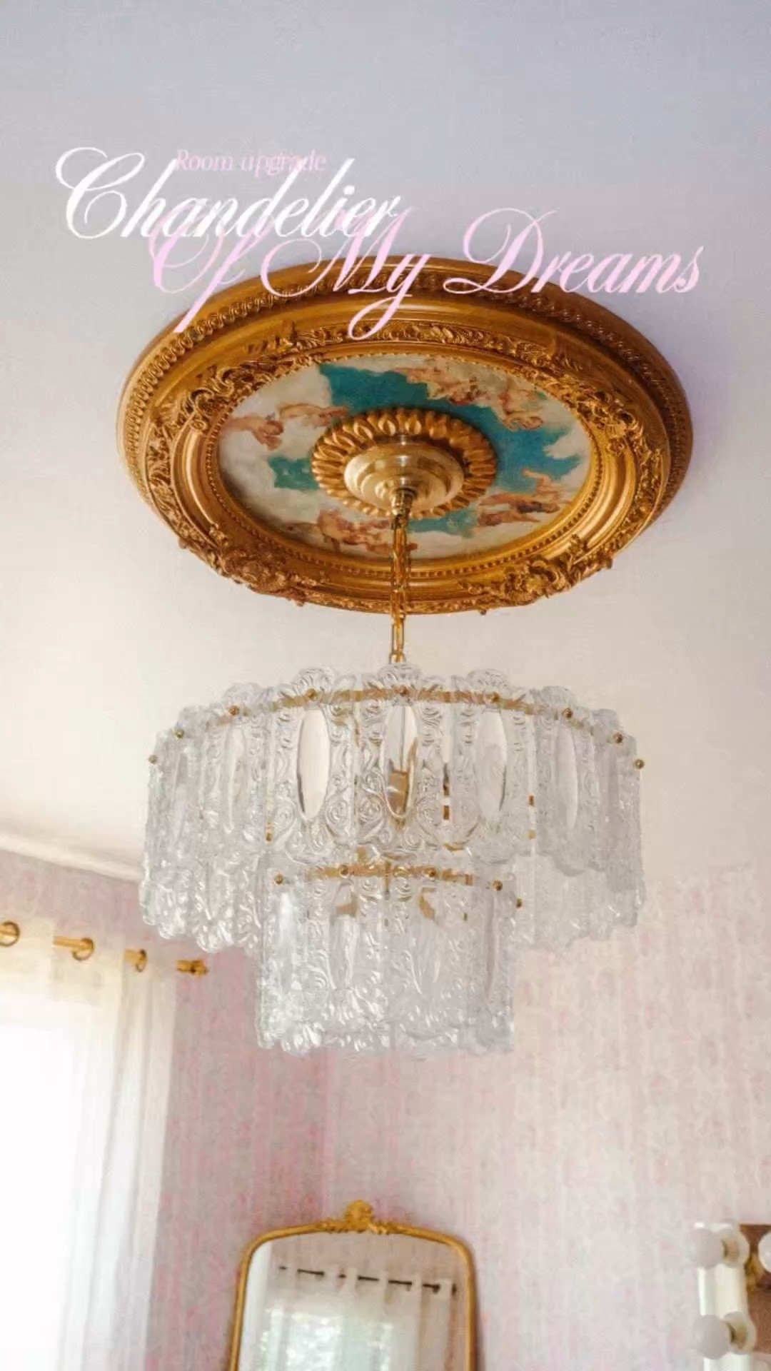 Gold details, angel paintings & my dream chandelier… I think I’m in heaven 💘🪽I’ve been wanting to make this space feel a little more like me, and this was the perfect little upgrade. Give me all the ornate gold details, vintage touches & angels. 🥰

Also shout out to my dad for always coming through to help me 💗

#LTKHome #LTKvlog