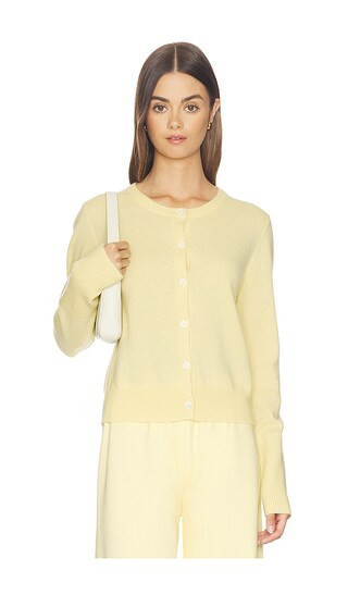 La Ligne Solid Lean Lines Cardigan in Lemon. - size M | Revolve Clothing (Global)