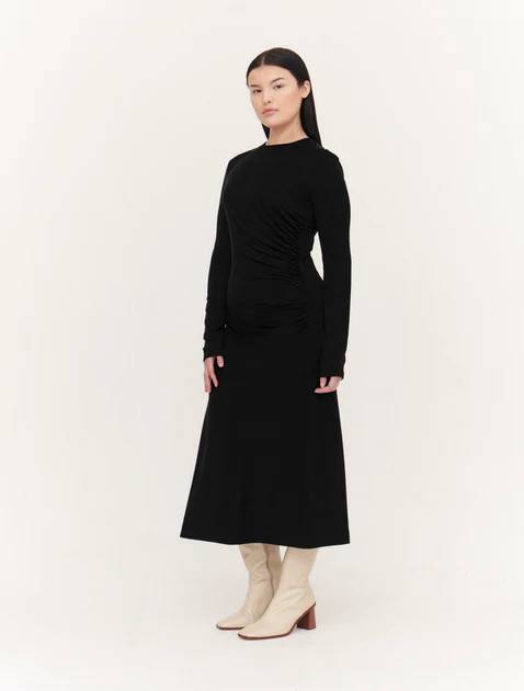 Hyacinth Tencel™ Ruched Dress | NinetyPercent