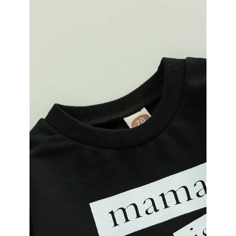 Amuver Baby Boys Valentine's Day Outfit Letter Heart Print Round Neck Long Sleeve Sweatshirts Top... | Walmart (US)
