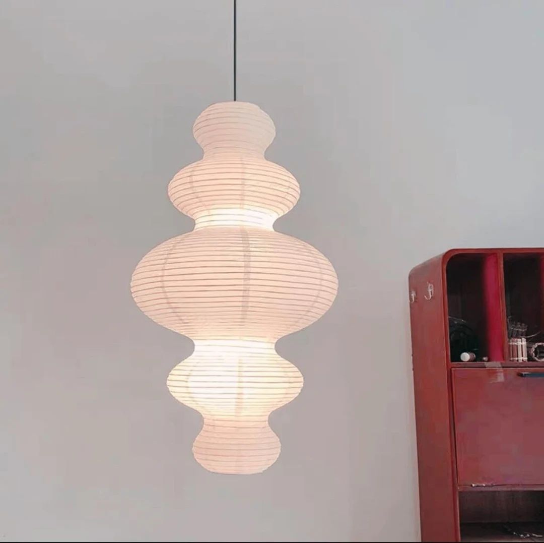 Noguchi Wabi Sabi Inspired Paper Japanese Style Irregular Shape,Japanese Lamp,Hanging Lamp and Fl... | Etsy (US)