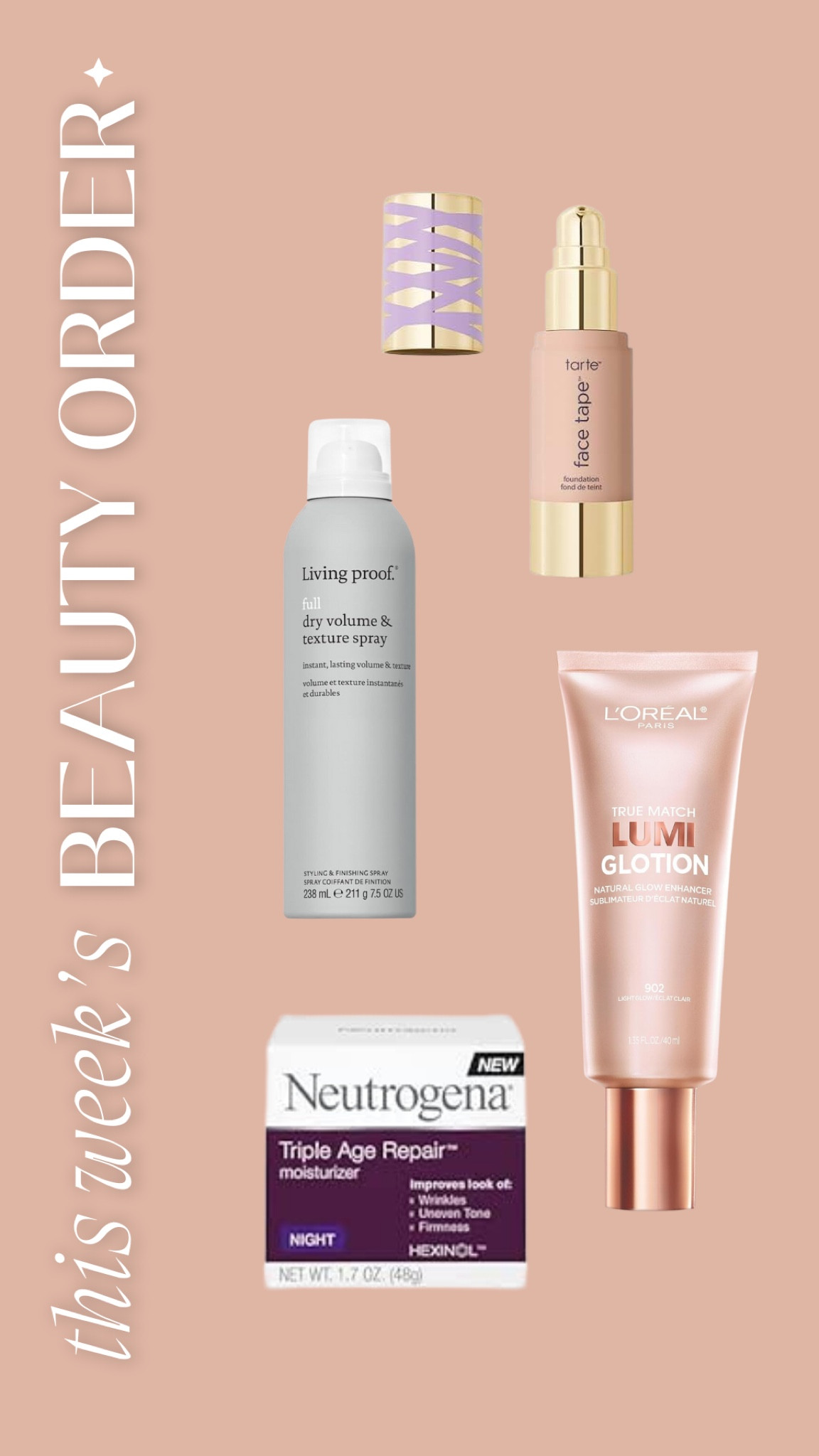 So excited for this order to come in💖

Lumi Glotion- I luuuv this and always use, but ordered in a lighter color to try

Texture Spray- been reading sooo many good things about this type of product & this one has built-in heat protectant 🫶🏼 (*on sale*)

Night Cream- been looking for a good night cream & after a lot of research, picked this one to try! (*on sale*)

Foundation- I love Tarte everything!! Just re-upping on my fav foundation 🌸

#LTKbeauty #LTKfindsunder50 #LTKSeasonal