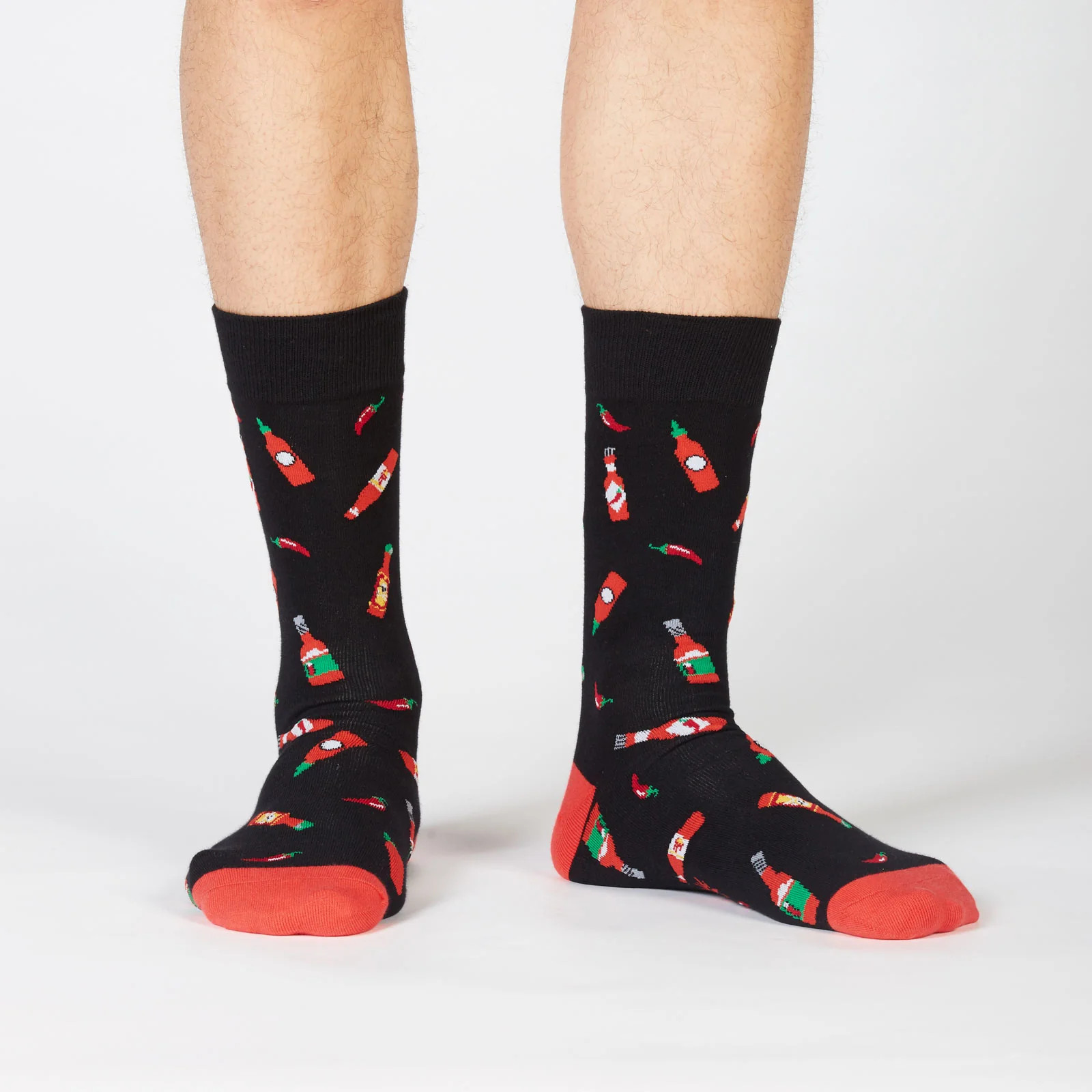 Hot Sauce | Men's Crew Socks | Novelty Food Socks | Sock It To Me