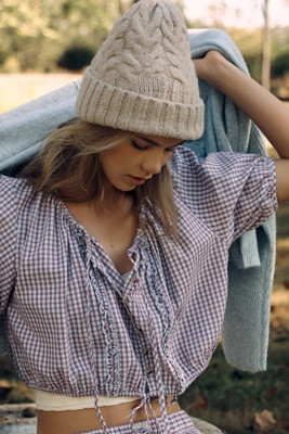 Maeve Cable-Knit Beanie | Anthropologie (US)