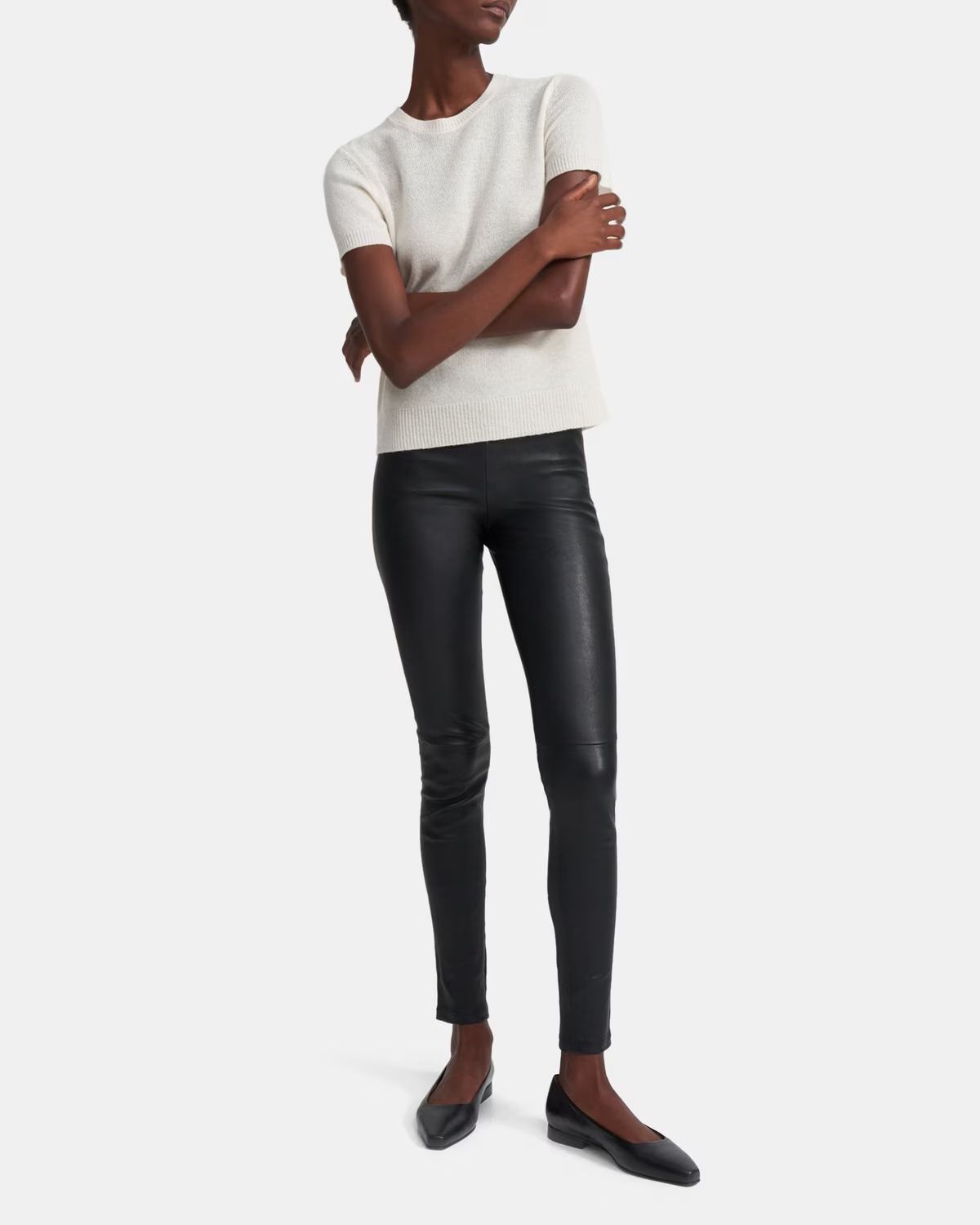 Skinny Legging in Leather | Theory Outlet