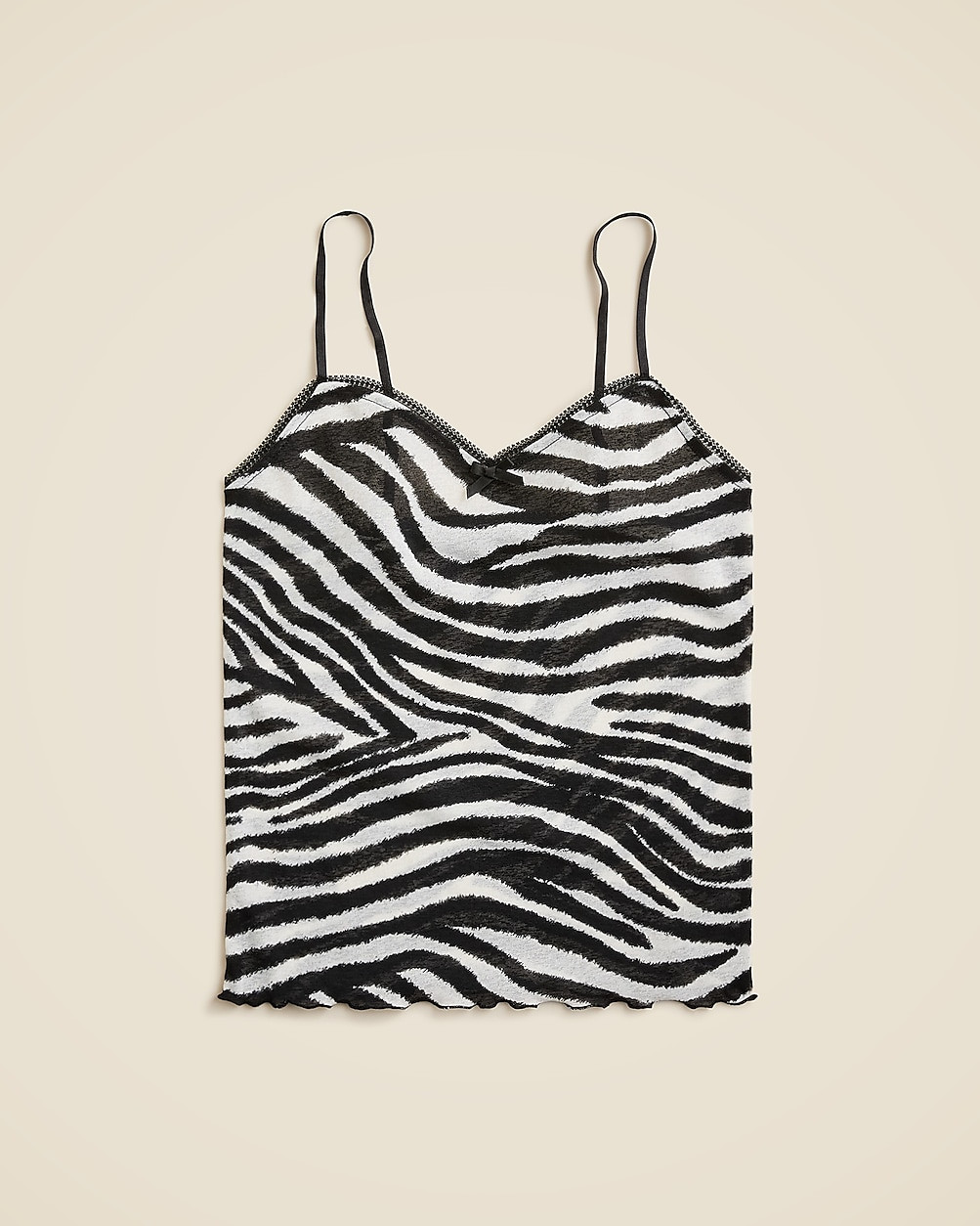 Sheer sweetheart tank in zebra print | J. Crew US