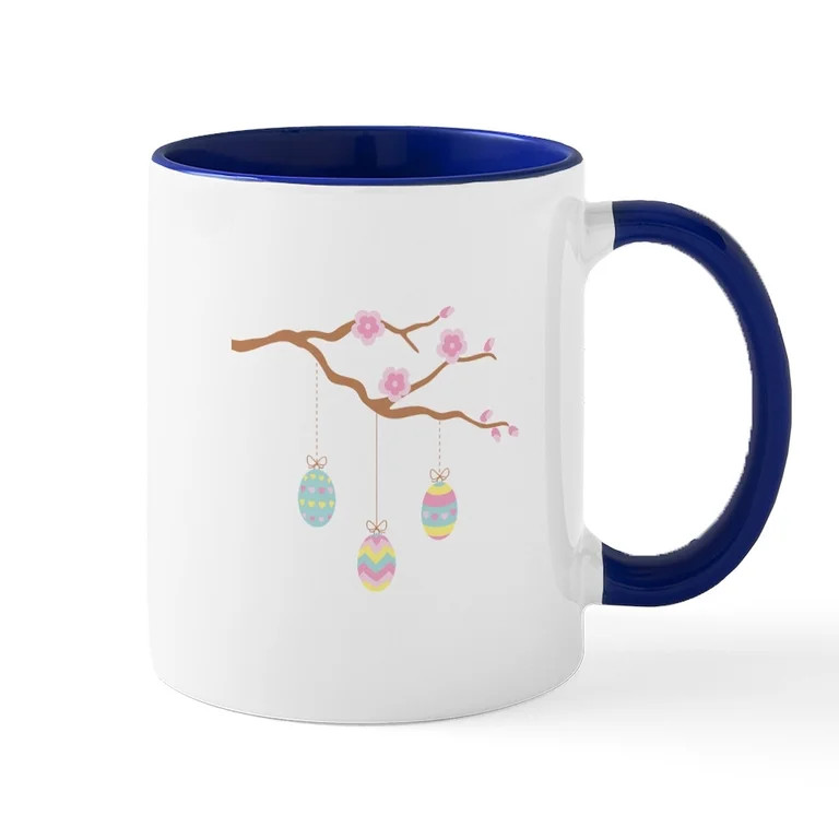 CafePress - Easter Egg Cherry Blossom Mugs - 11 oz Ceramic Mug - Novelty Coffee Tea Cup | Walmart (US)