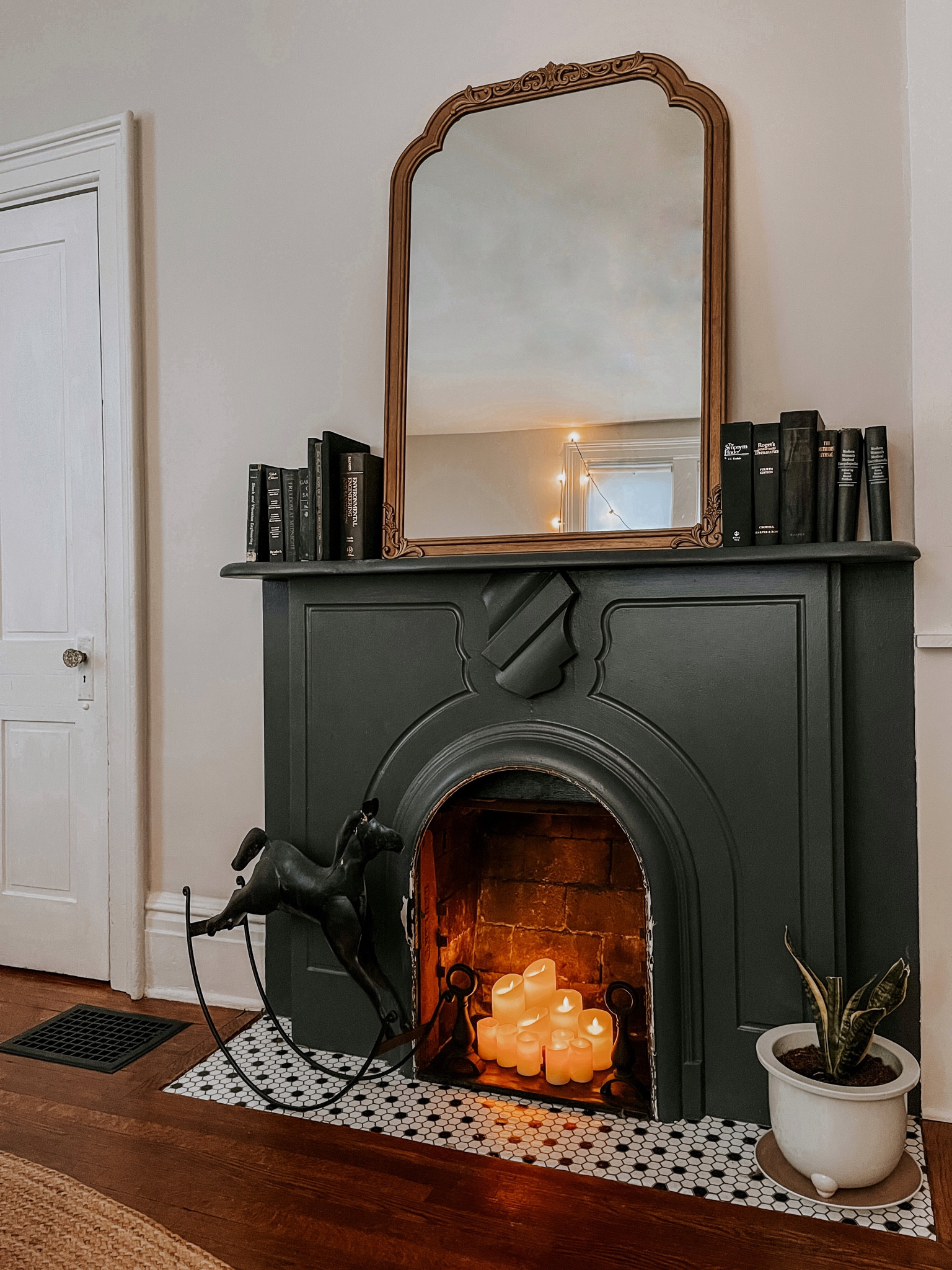 Moooody and loving it! The mirror has been leveled up with Rub n Buff (it’s crazy easy to apply) to give that glam look for a fraction of the price  

#LTKstyletip #LTKhome #LTKfamily