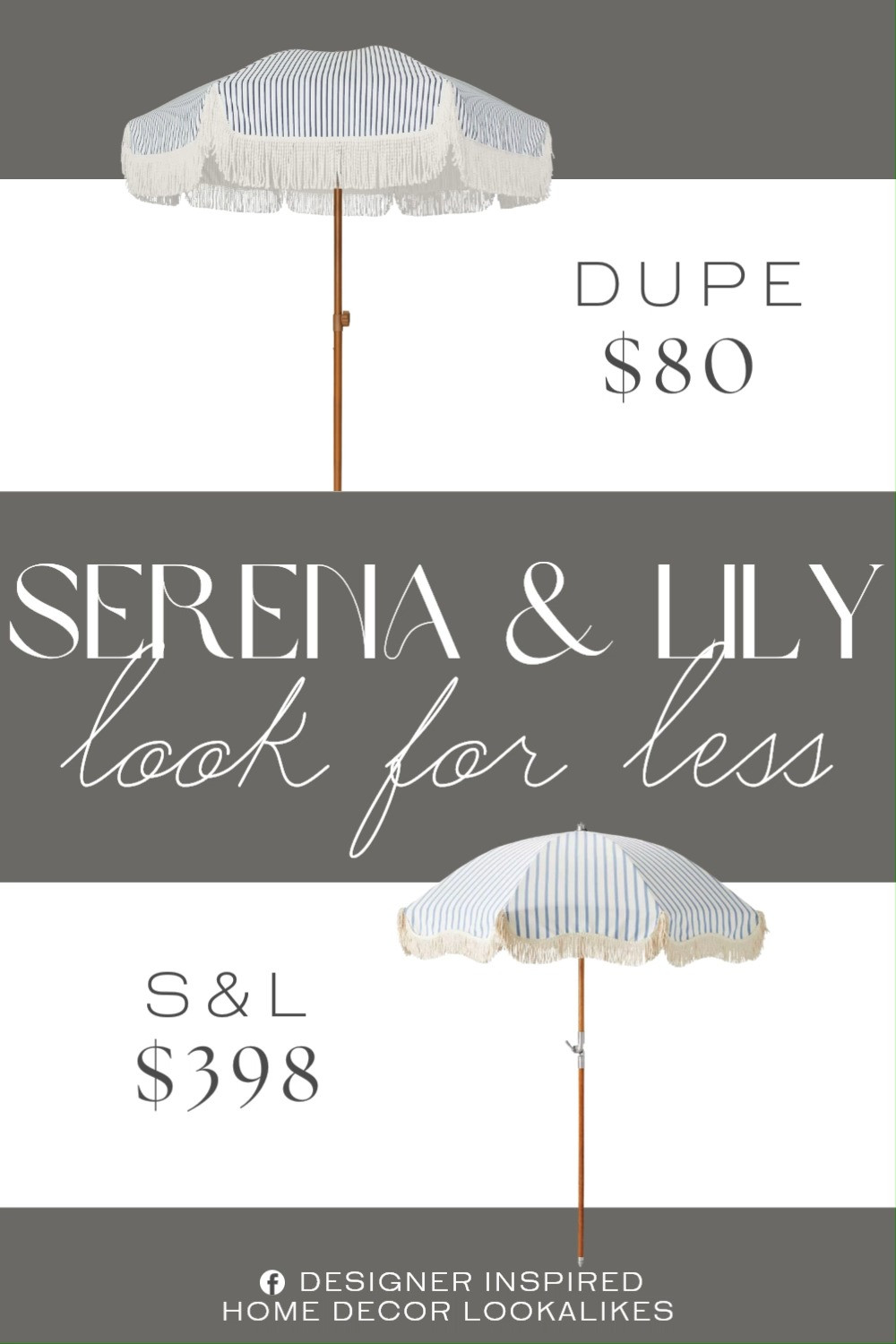 Inspired by Serena & Lily Beach Umbrella. Coastal Beach Umbrella. Fringe Trim Patio Umbrella. Tassel Edge Outdoor Umbrella. Scalloped Edge Beach Umbrella. Portable Beach Umbrella with Tassels. Neutral Stripe Patio Umbrella. Backyard Patio Umbrella. 

Home more affordable option find copy cat similar look for less budget friendly affordable cheap cheaper beautiful pretty. Clearance sale coupon code discount code promo code luxury lookalike look a like Inspo inspiration inspired by idea ideas Love like these? I share multiple every day in my FB group.
#serenaandlilyinspired #beachumbrella #patioumbrella #outdoorliving #poolsidevibes #fringeumbrella #tasselumbrella #stripedumbrella 

 #LTKHome