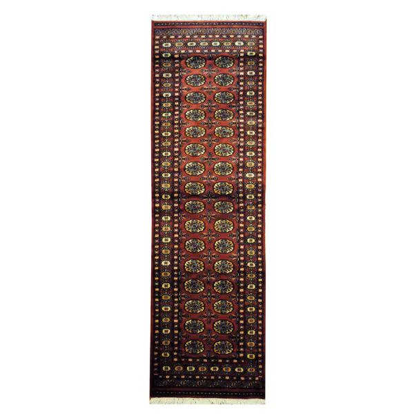 Herat Oriental Pakistan Hand-knotted Bokhara Rust/ Ivory Wool Runner (2'7 x 8') | Bed Bath & Beyond