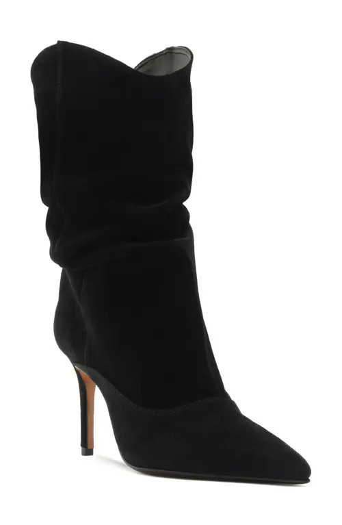 Schutz Maryana Up Slouch Pointed Toe Boot in Black at Nordstrom, Size 10.5 | Nordstrom