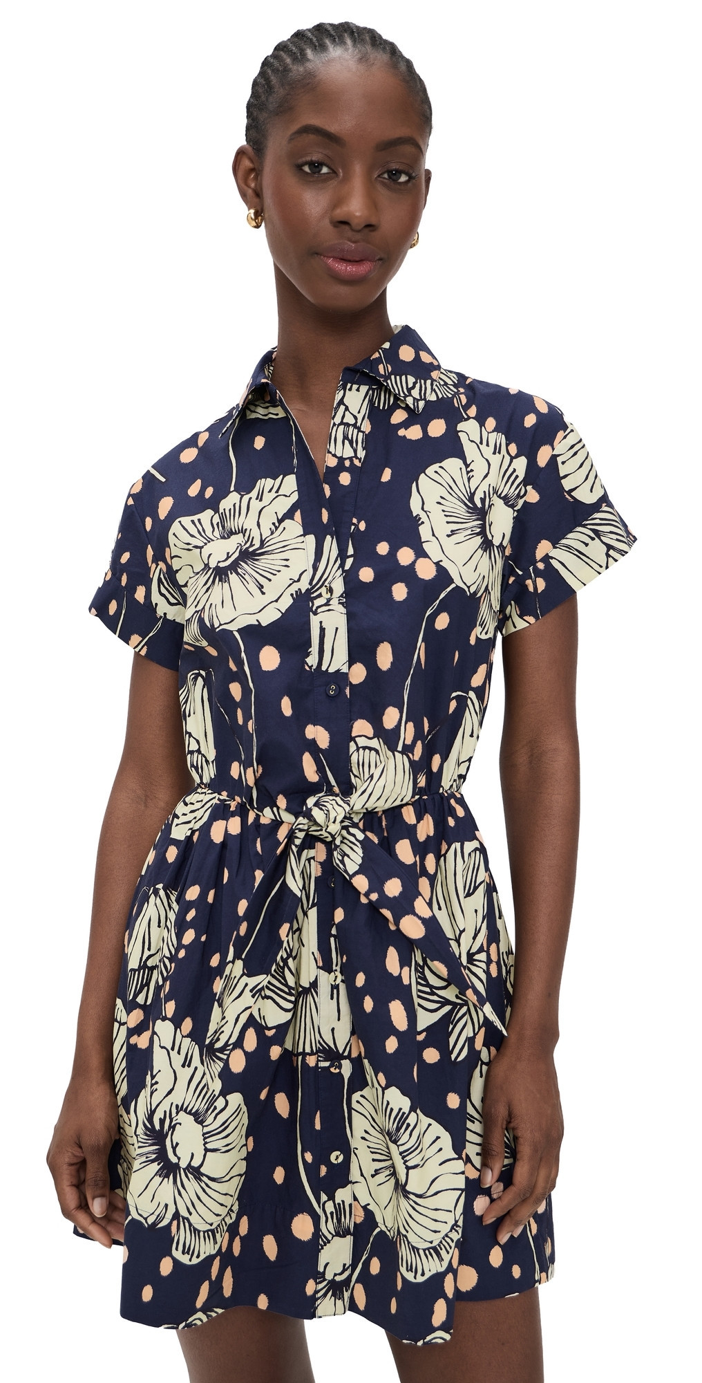 Cara Cara Asbury Mini Dress Dotted Flora Navy XS | Shopbop