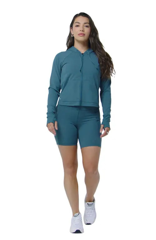 Fabletics Women's Oasis PureLuxe High-Waisted 6'' Short in Oxblood at Nordstrom, Size Small | Nordstrom